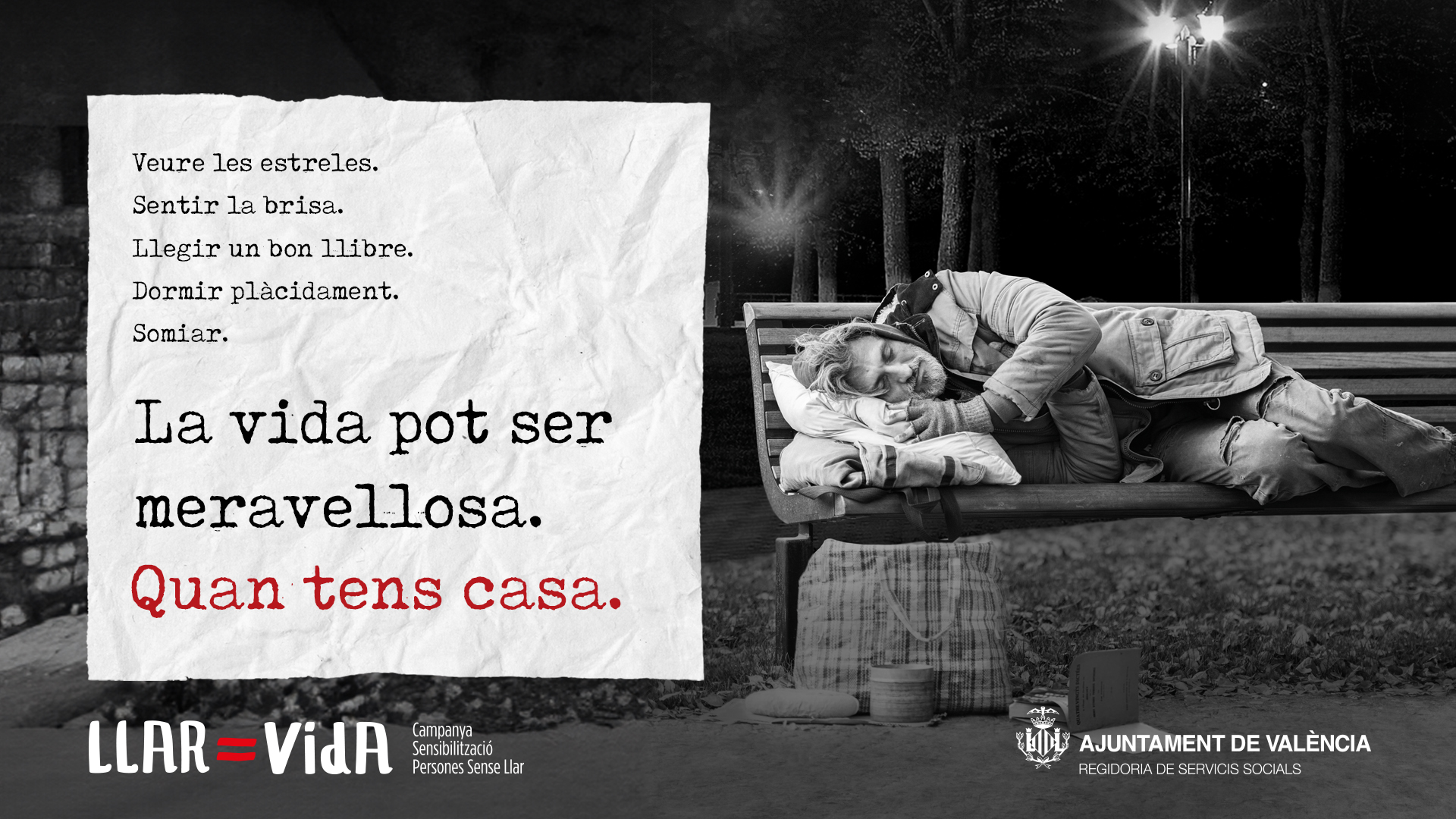 Campaña de sensibilización sobre la realidad de las personas sin hogar