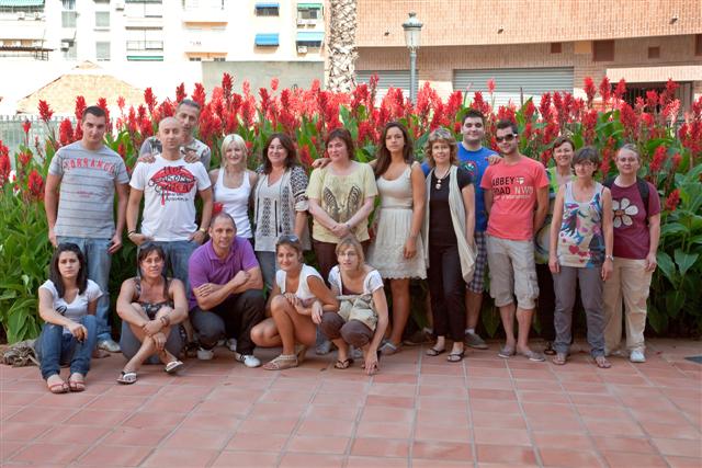 Fin de Curso 2010-2011. Escuela Valenciana de Arte Floral. Alumnado y profesorado