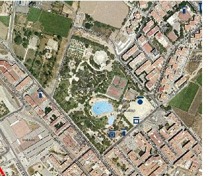 Plano de situación del Parque de Benicalap