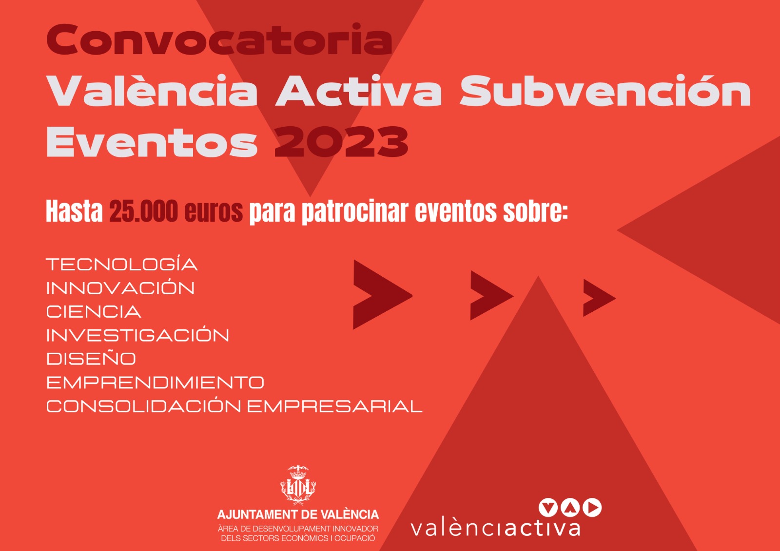 València Activa Subvenciones Eventos 2023